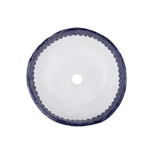 modre malovane obrubovane vzorovane keramicke umyvadlo drez kupelna kupelne umyvadlo rucne vyrobene talianske toskanske dekor kuchyna renovacia kohutika kupelna mediteranny country vintage shabby chic mexicke ludove.jpg